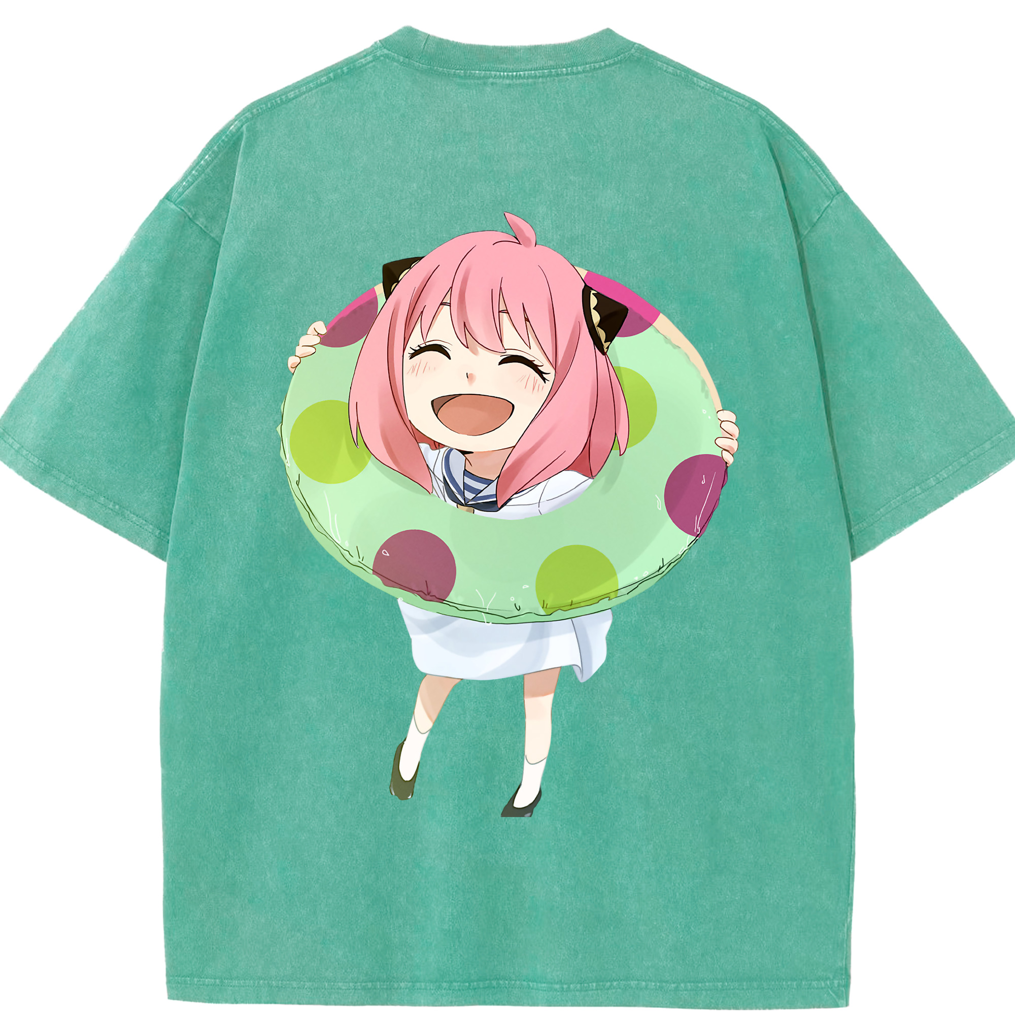 （画像用） SPY×FAMILY间谍家家酒 綿100% ヴィンテージ風 半袖Tシャツ（背面プリント）